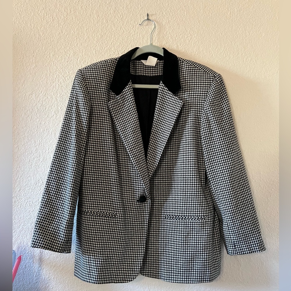 Sellecca Vintage Houndstooth Blazer